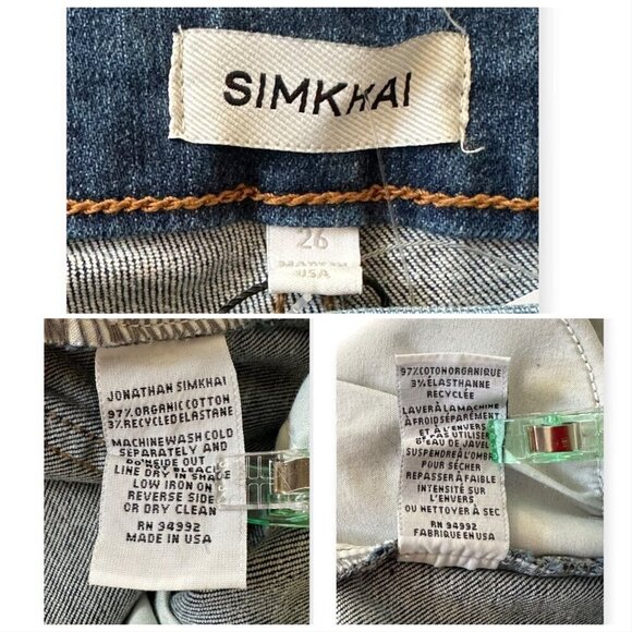 Simkhai Blue Damen Farbe Denim Cotton Jeans, Size 26, New with tag - Picture 5 of 16